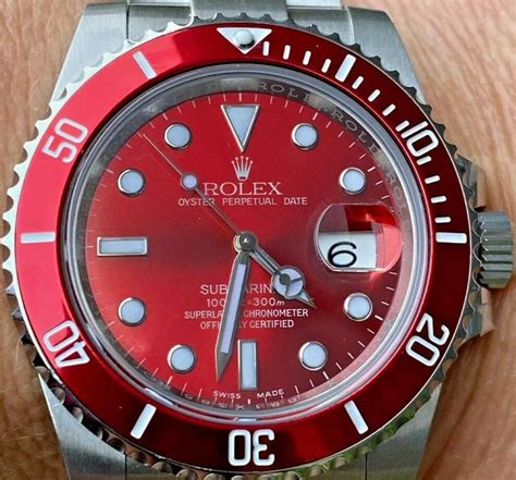 rolex blue and red dial|Rolex red dial submariner.